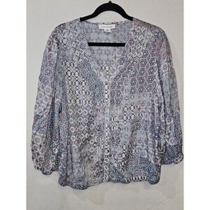 Sky's‎ The Limit Women's Rayon Blend Cottage Core Top Size XL